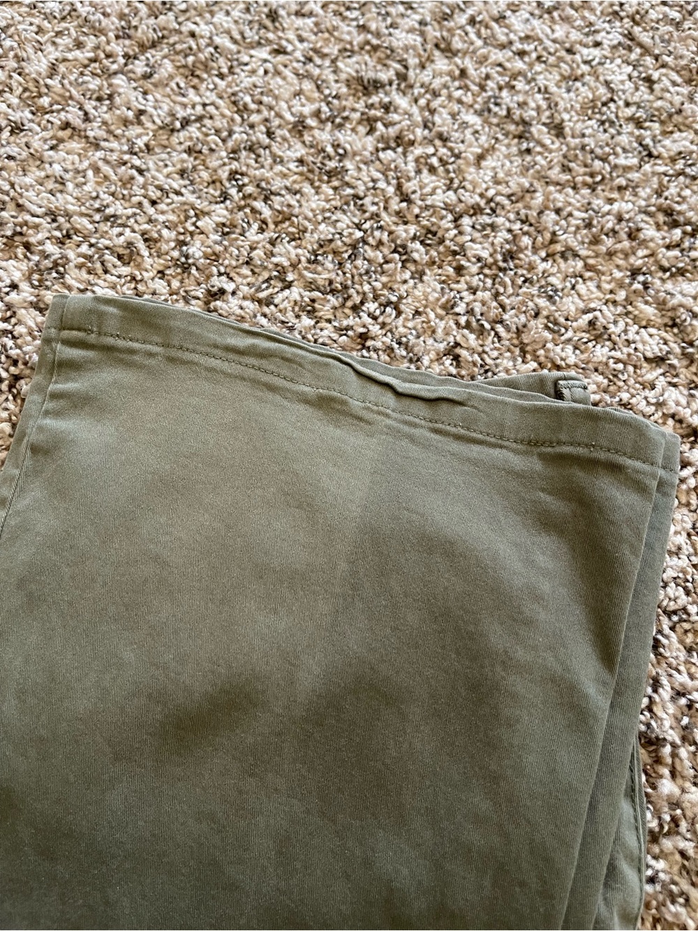 Banana Republic Olive Green Flare Leg Pants Women's Size 2 Stretch Chino Trouser - Picture 13 of 13